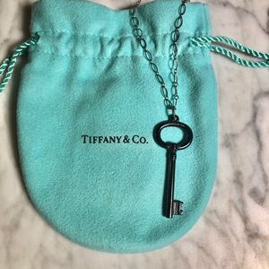 Tiffany’s titanium key pendant plus necklace
